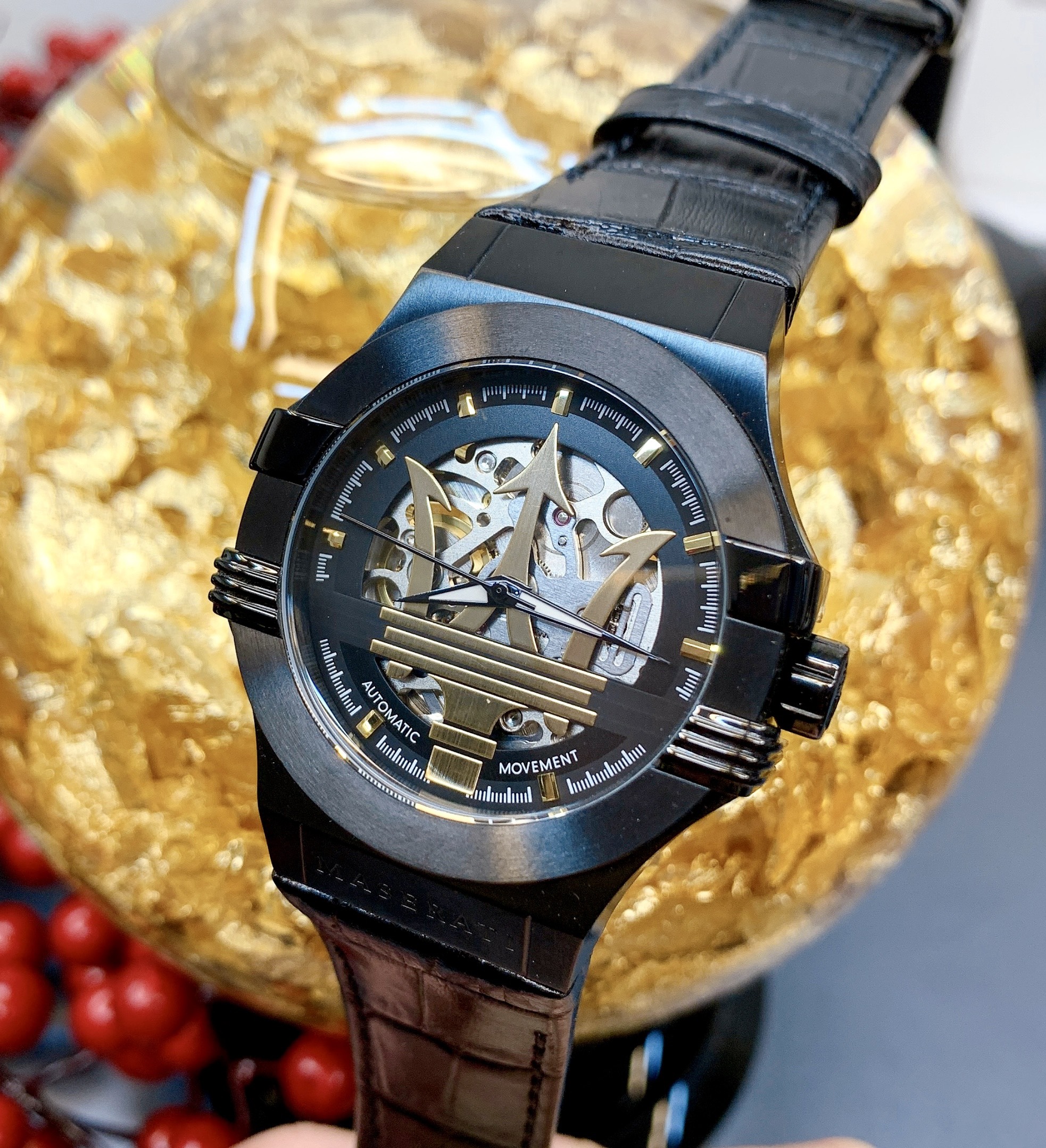 Đồng Hồ Maserati Potenza Quartz Brown Dial Watch R8851108011 -